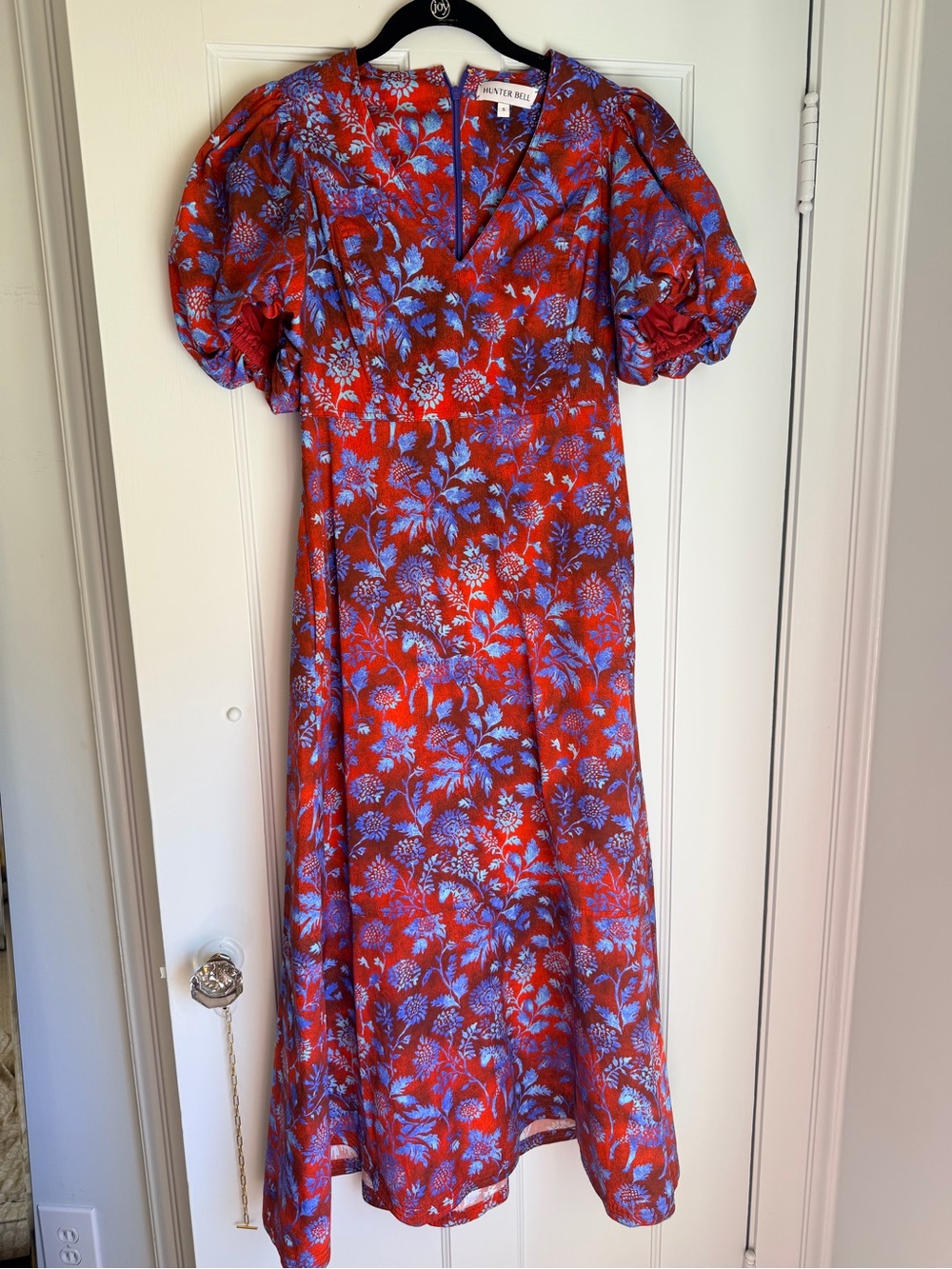 Hunter Bell Harrison Dress Crimson Canyon Floral Maxi Size S